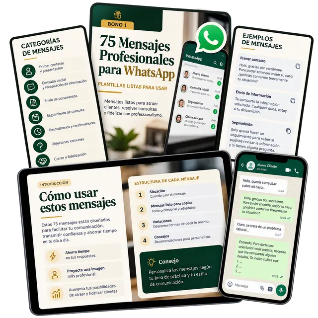 Portada de 75 Mensajes Profesionales para WhatsApp