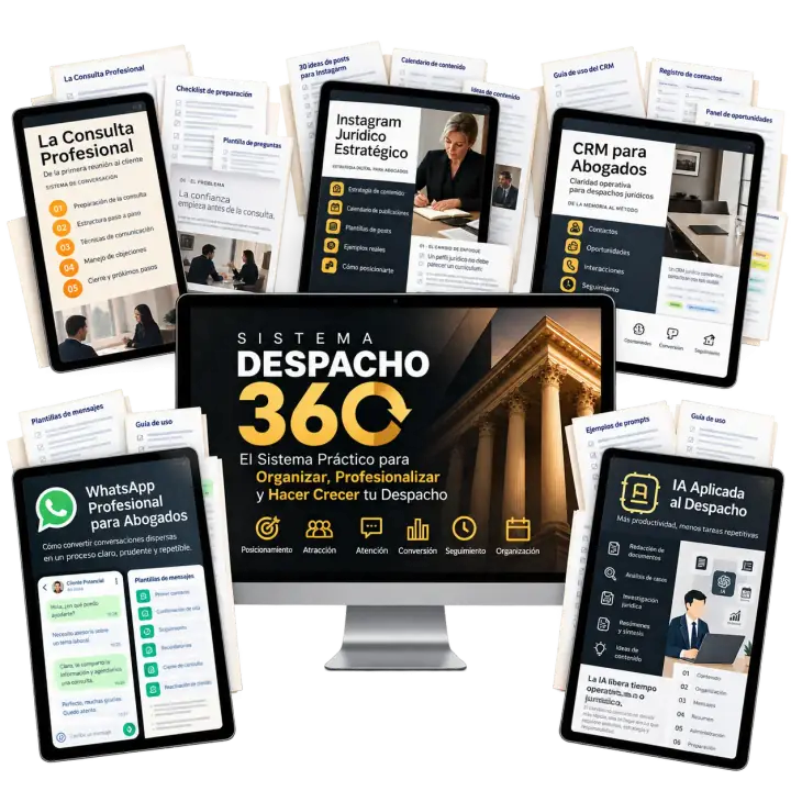 Sistema Despacho 360: guías digitales para organizar y profesionalizar tu despacho